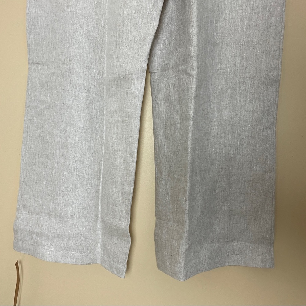 REFORMATION Vesta Linen Pant 18 NEW Quiet Luxury Old Money Minimalist Neutral - Picture 8 of 11